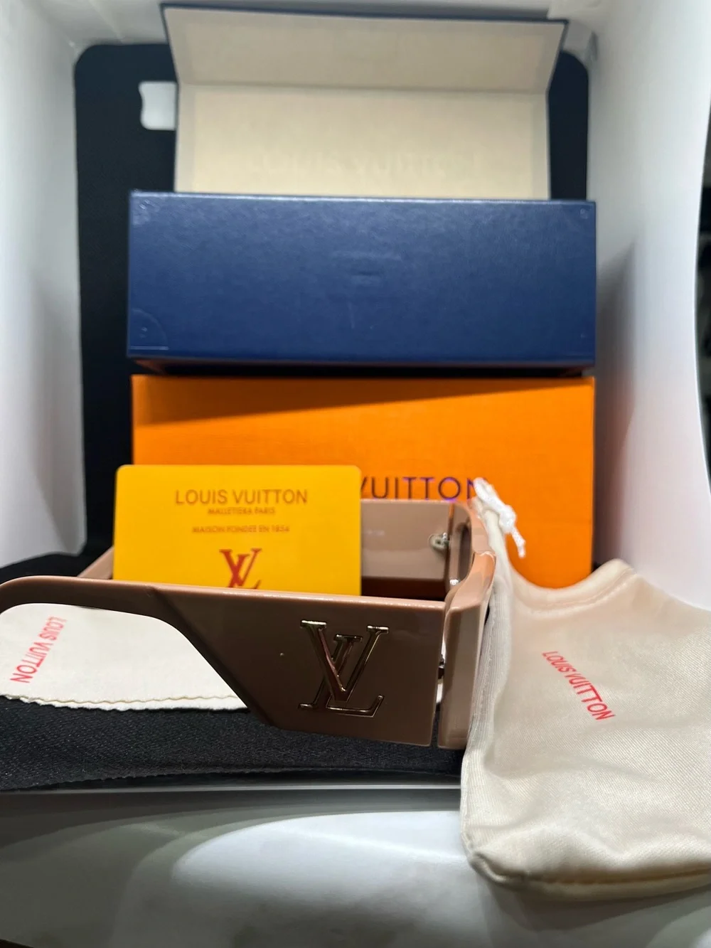 Louis Vuitton Women's Brown Rectangle Sunglasses